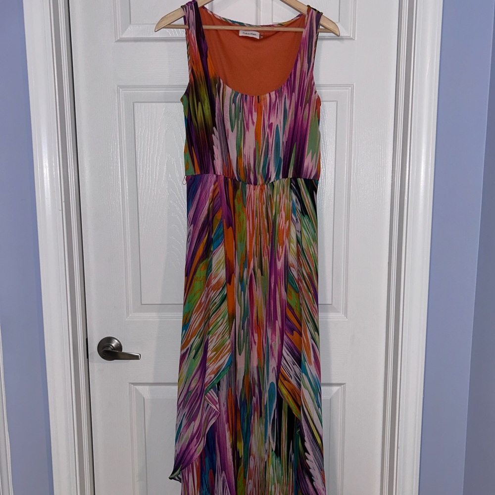 Calvin Klein Multicolor Sleeveless Maxi Dress 6